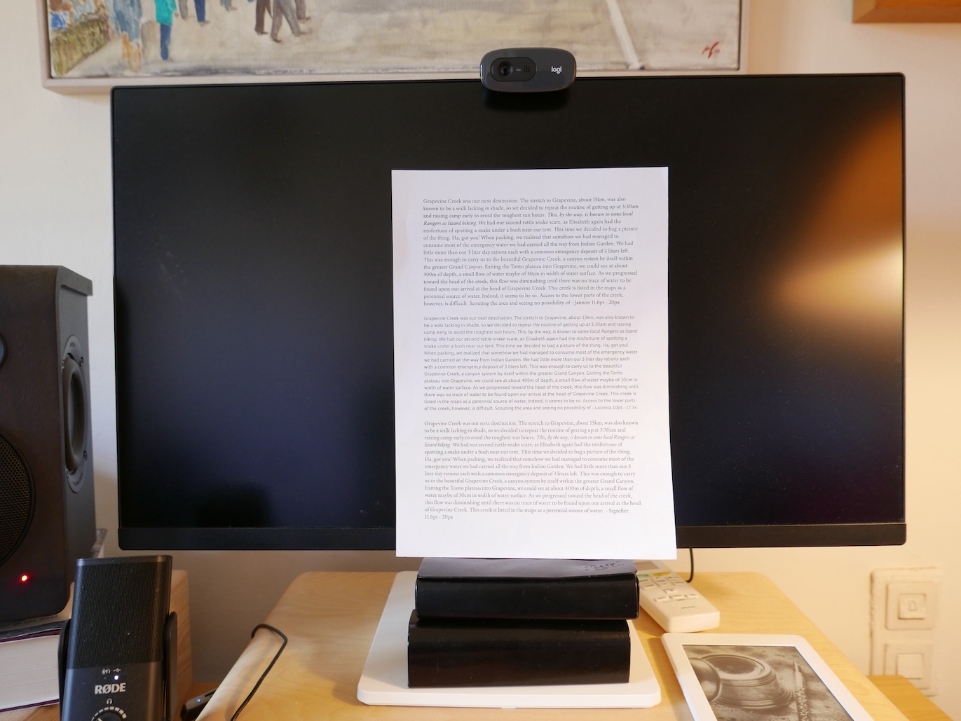 a calibrated photo of paper